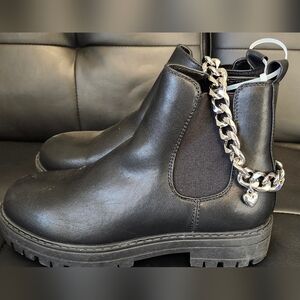 Nordstrom Girls Black Chunky Bootie - Size 4